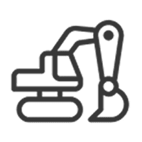 Icon representing a user group inside a circular badge (informational icon)